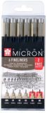 Pigma Micron fineliner promotion set | 4 + 2 zadarmo